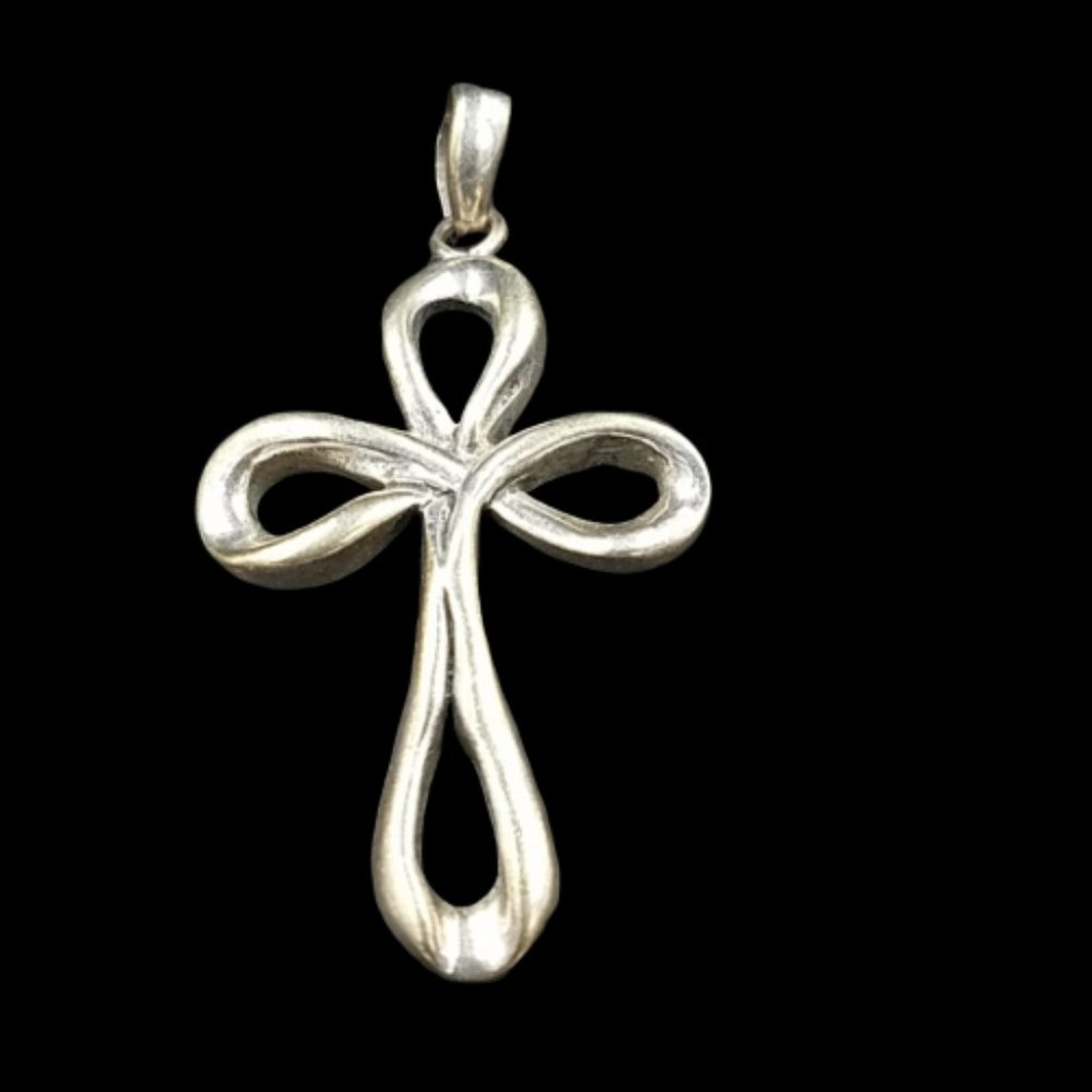 Vintage Barse Sterling Modernist Cross Pendant Unisex